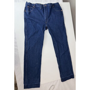 Vintage Roebucks 100% Cotton Denim Jeans USA Straight Sears Workwear Waist 44